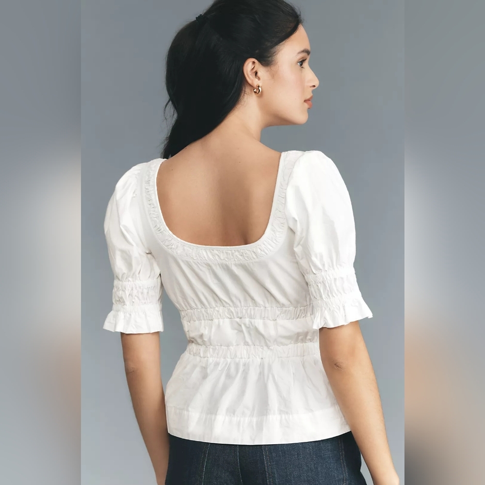 Damson Madder Bianca Ruffle Bow Blouse EU Size 8/ US Size 4 - Picture 2 of 11